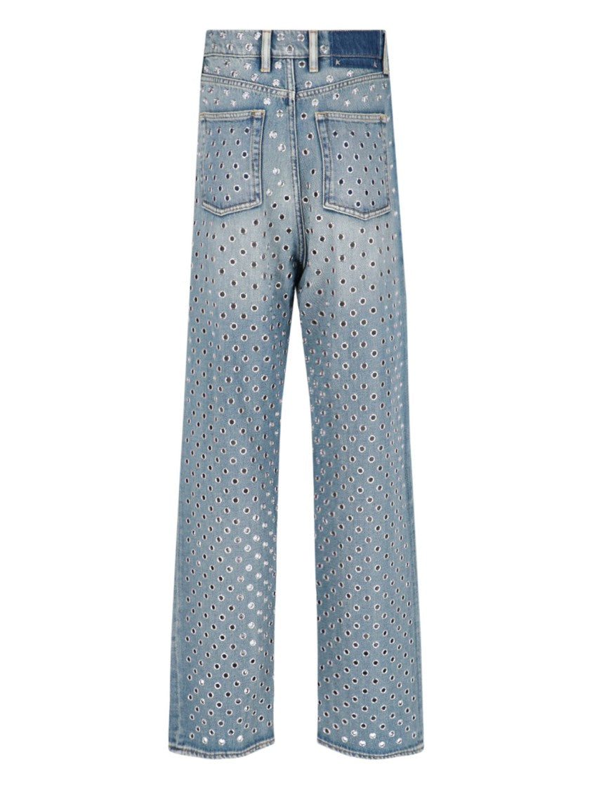 Golden Goose Distressed Blue High-waisted Jeans
