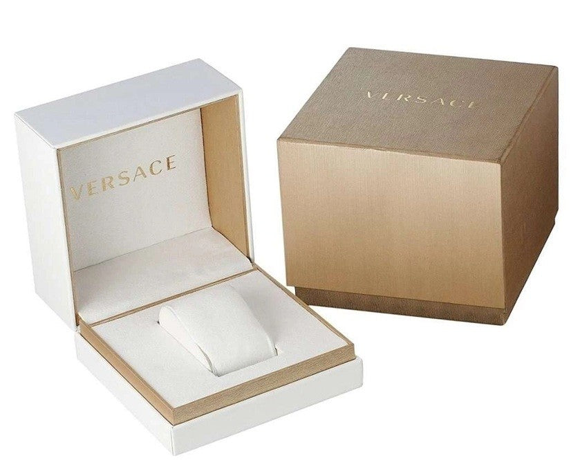 Versace Aion Chronograph Watch With Black Dial And Gold-Tone Accents
