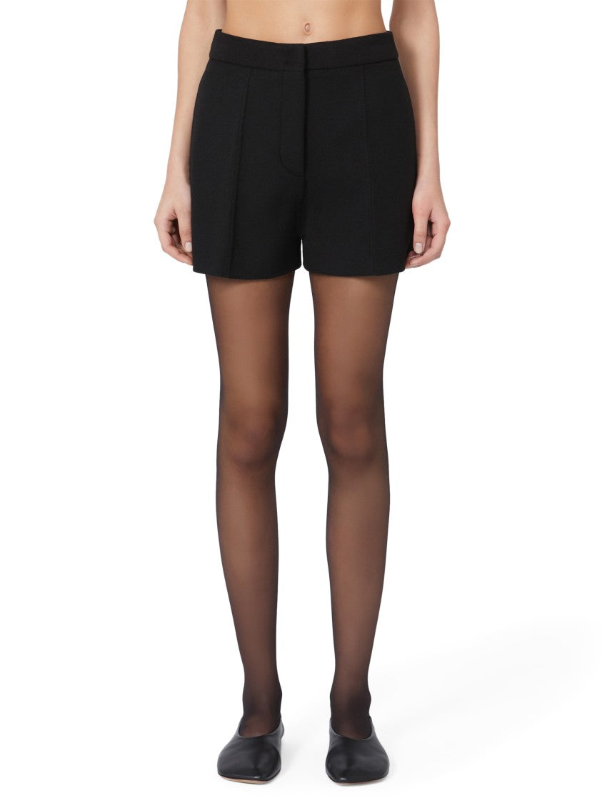 Max Mara Tailored Black Shorts Crafted From Virgin Wool