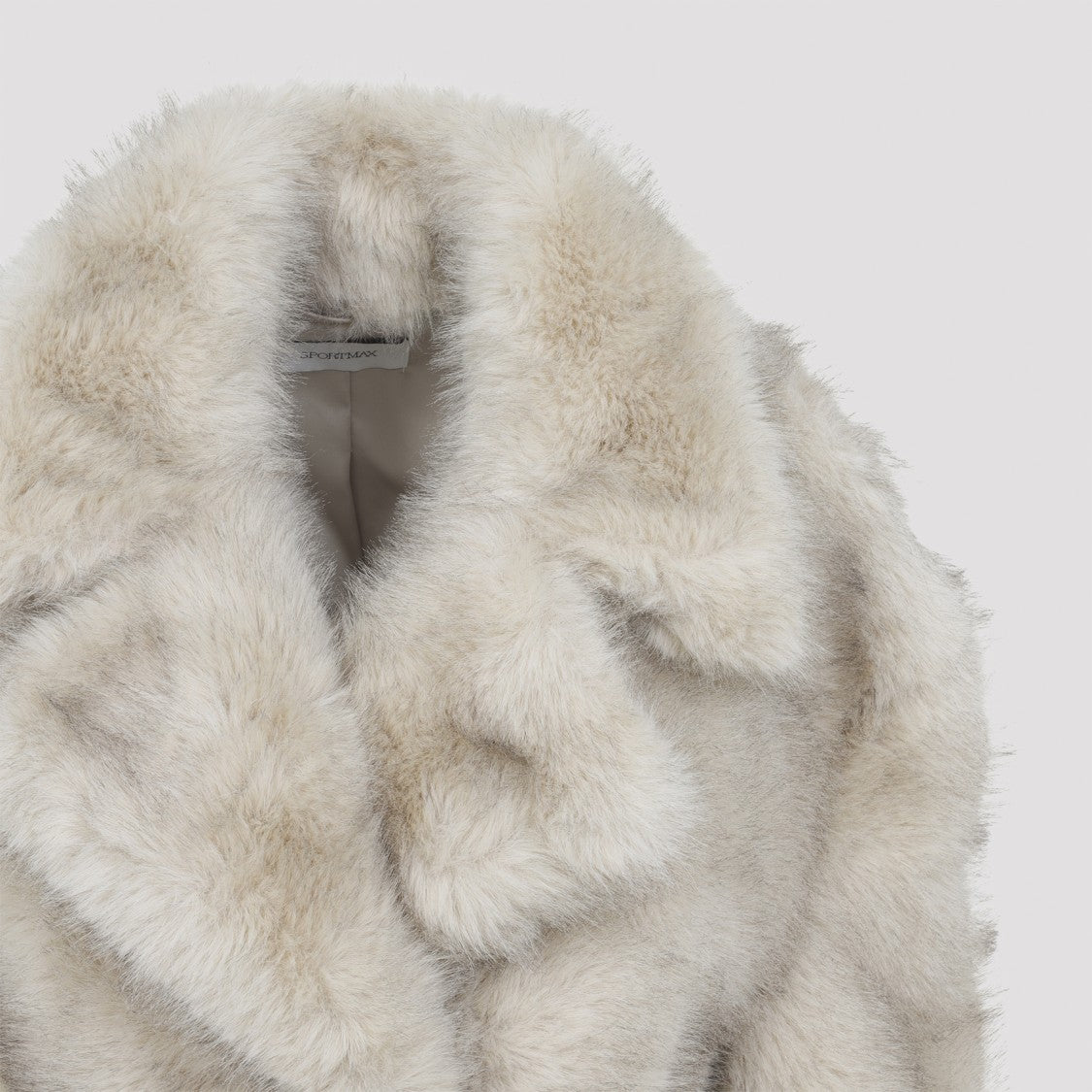 Sportmax Beige Rosaria Faux Fur Coat