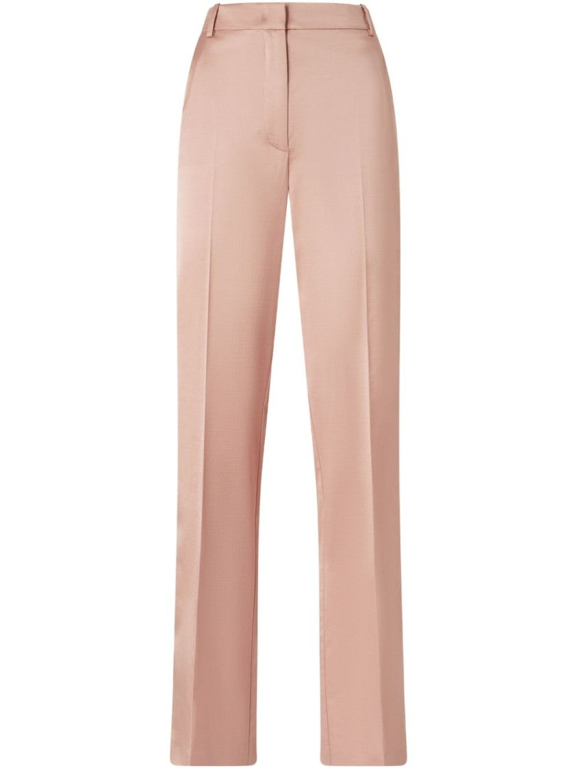 Pinko Tailored Pink Trousers With Structured Waistband