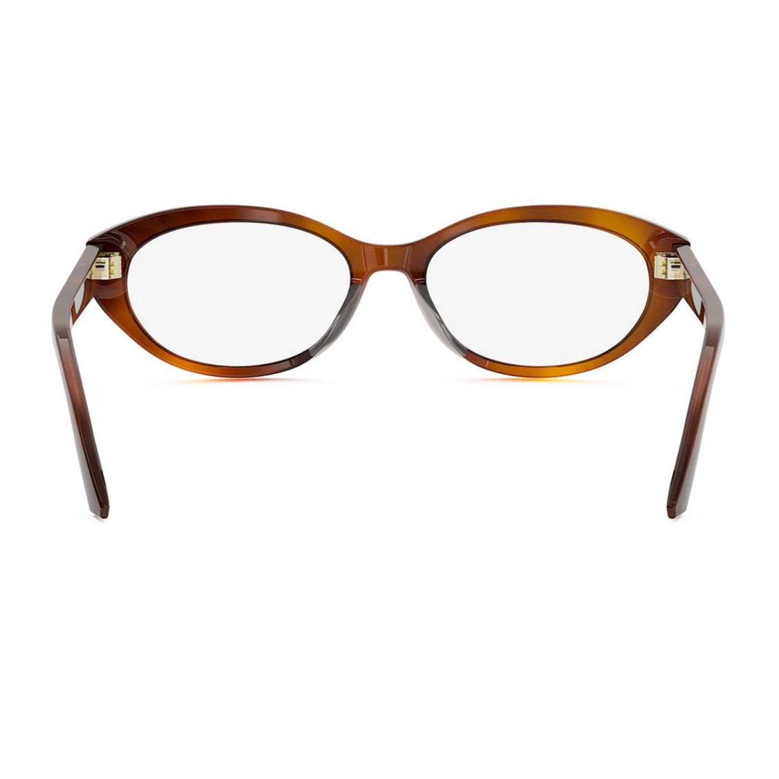 Dior Havana B1i Translucent Amber Oval Glasses