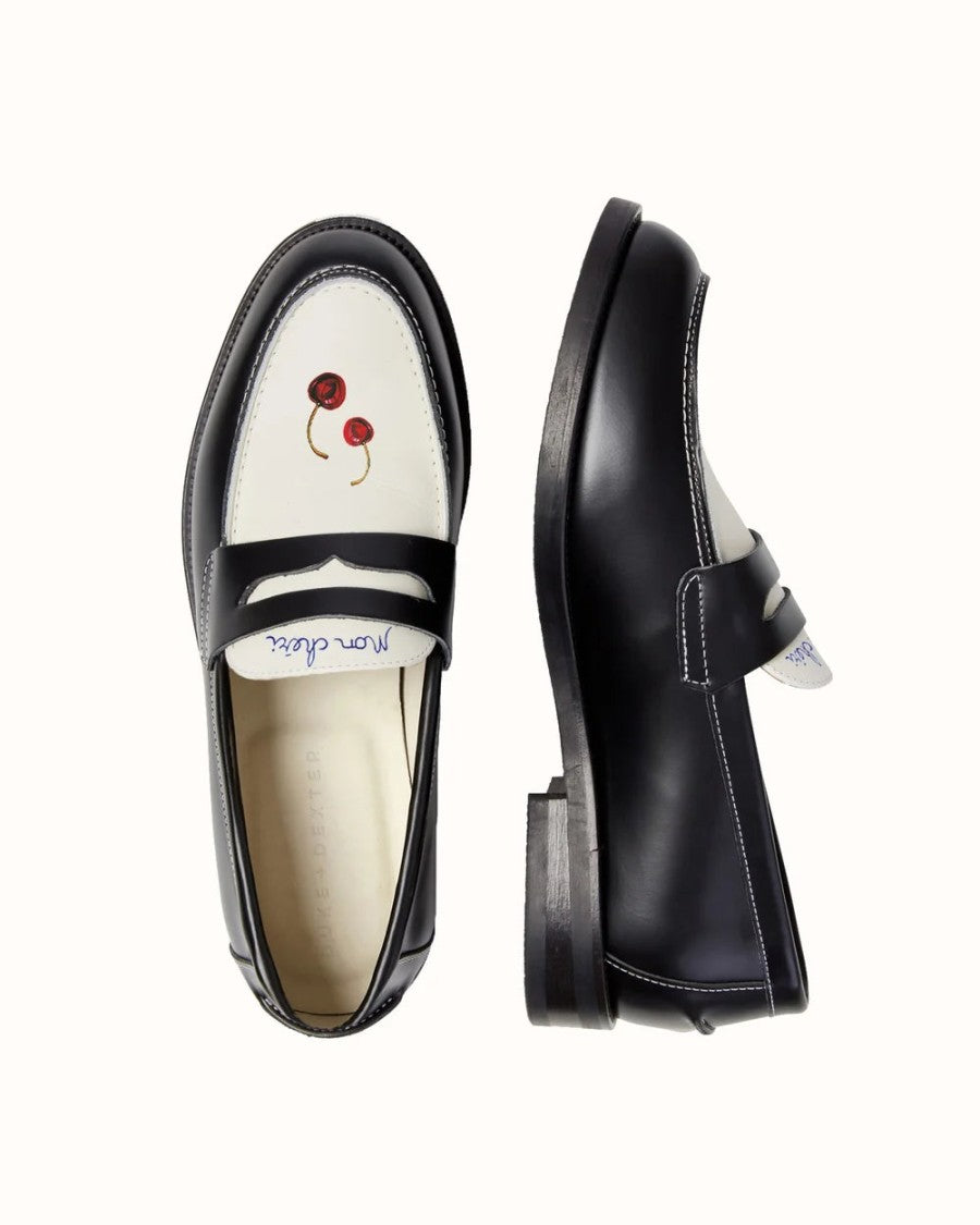 Duke + Dexter Cherry Digital Printed Nappa Leather Loafers