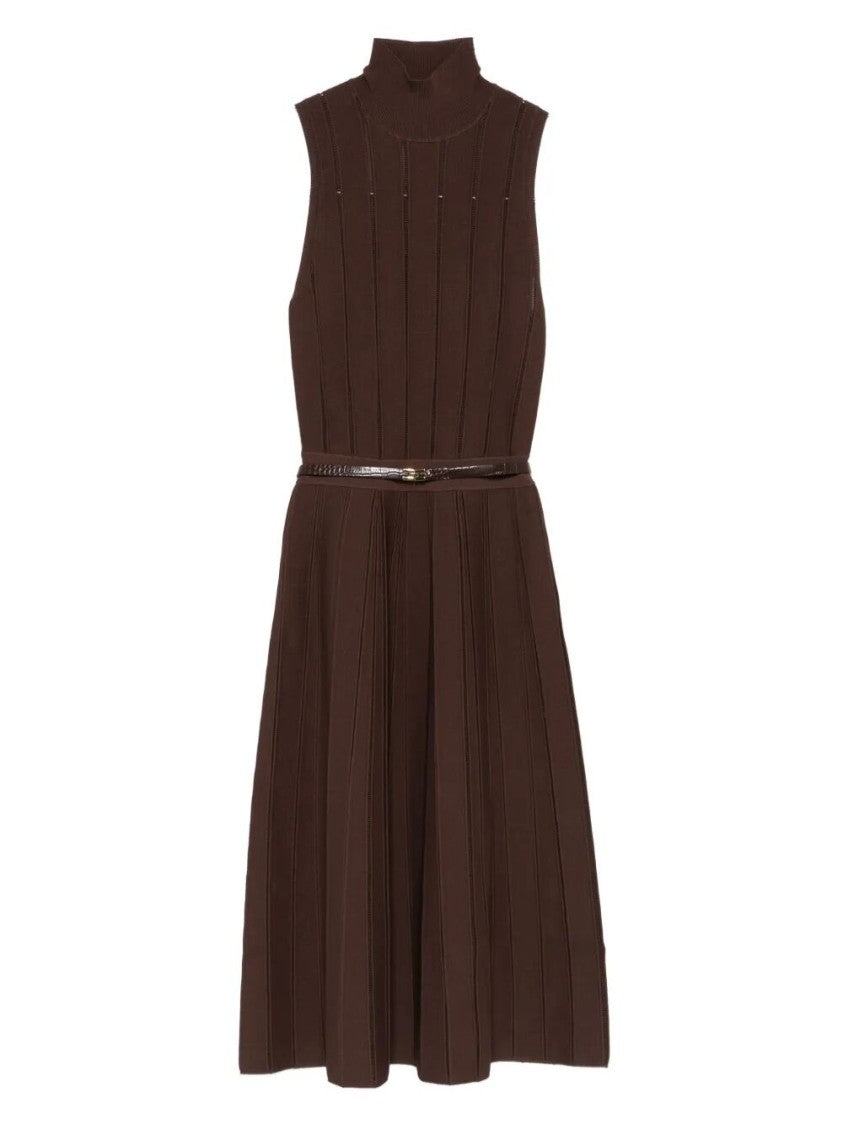Elisabetta Franchi Knit Dress With Belt