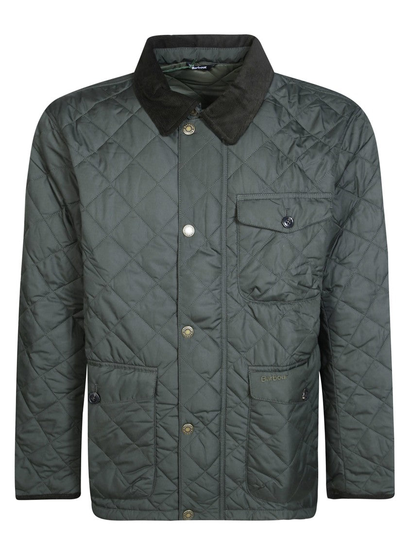 Barbour Green Hornby Diamond-Stitched Quilted Jacket