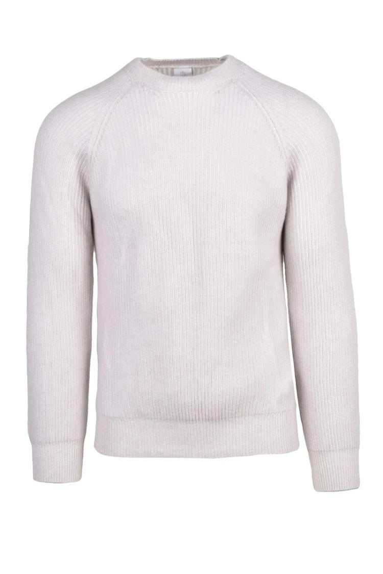 Eleventy Ribbed Crewneck Sweater Cashmere - Beige