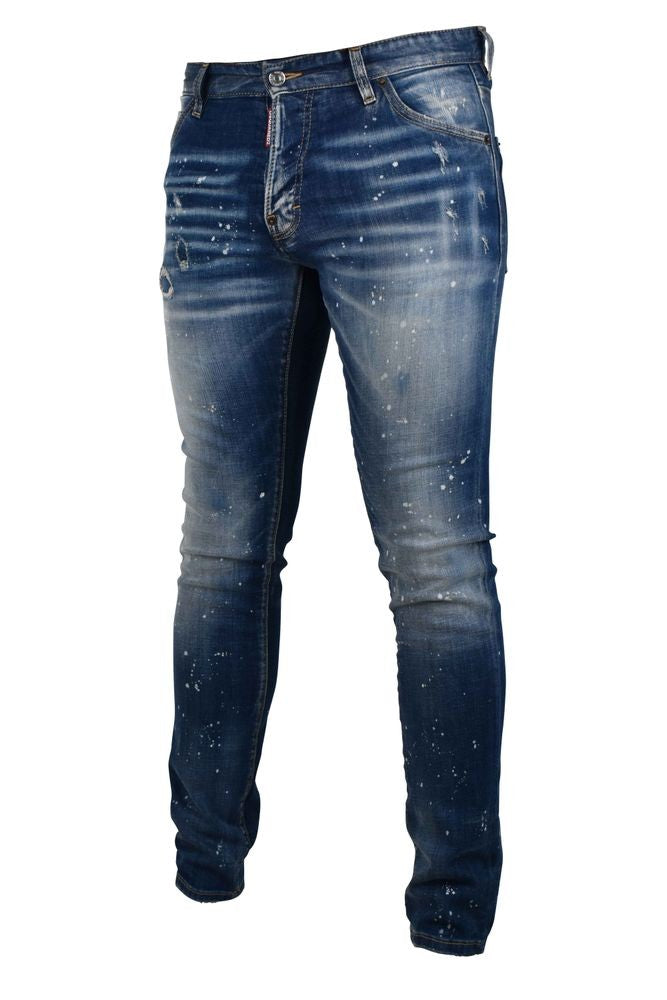 Dsquared2 Slim-Fit Distressed Denim Jeans With Signature Details