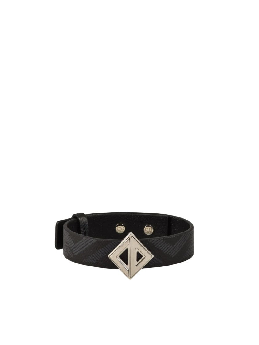 Dior Dior Black Leather Bracelet