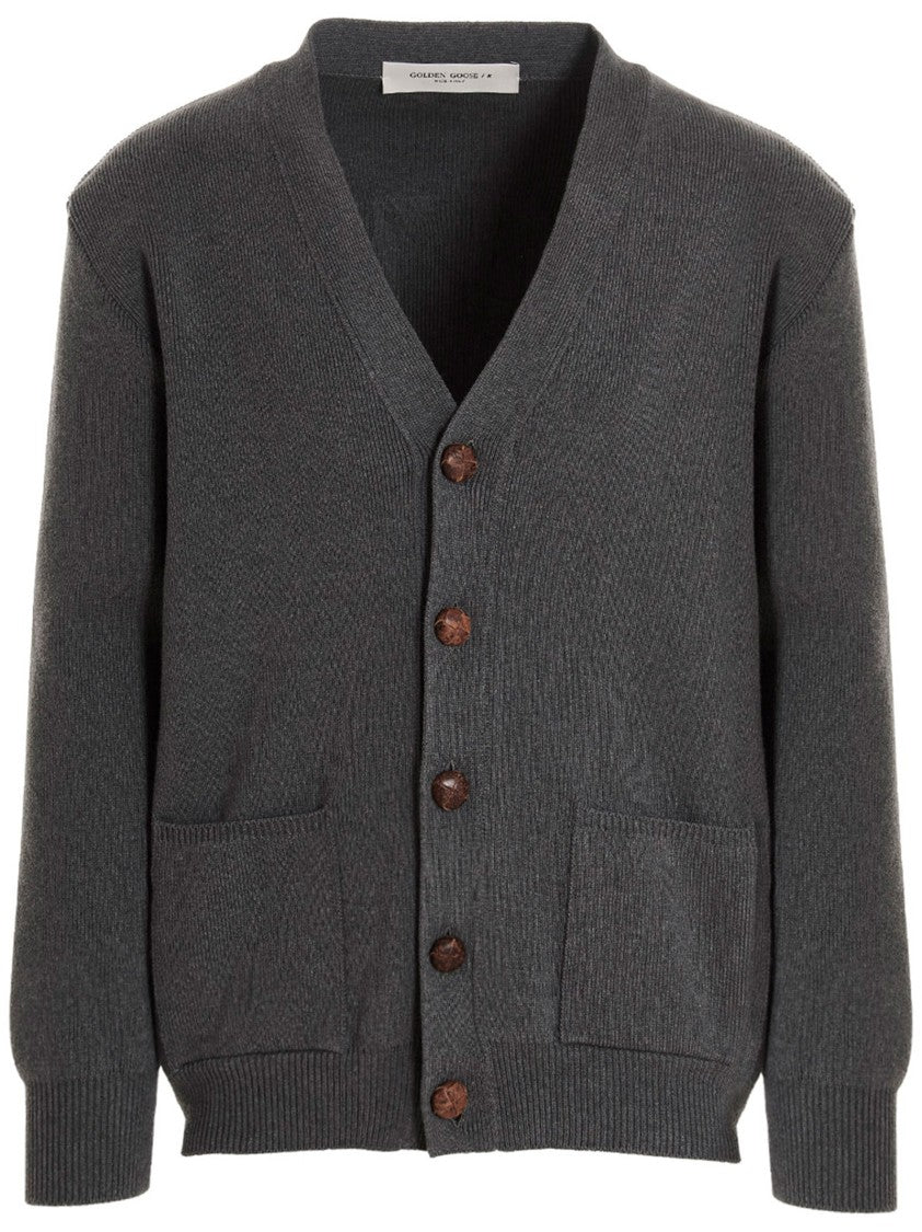 Golden Goose Logo Patch Cotton Cardigan