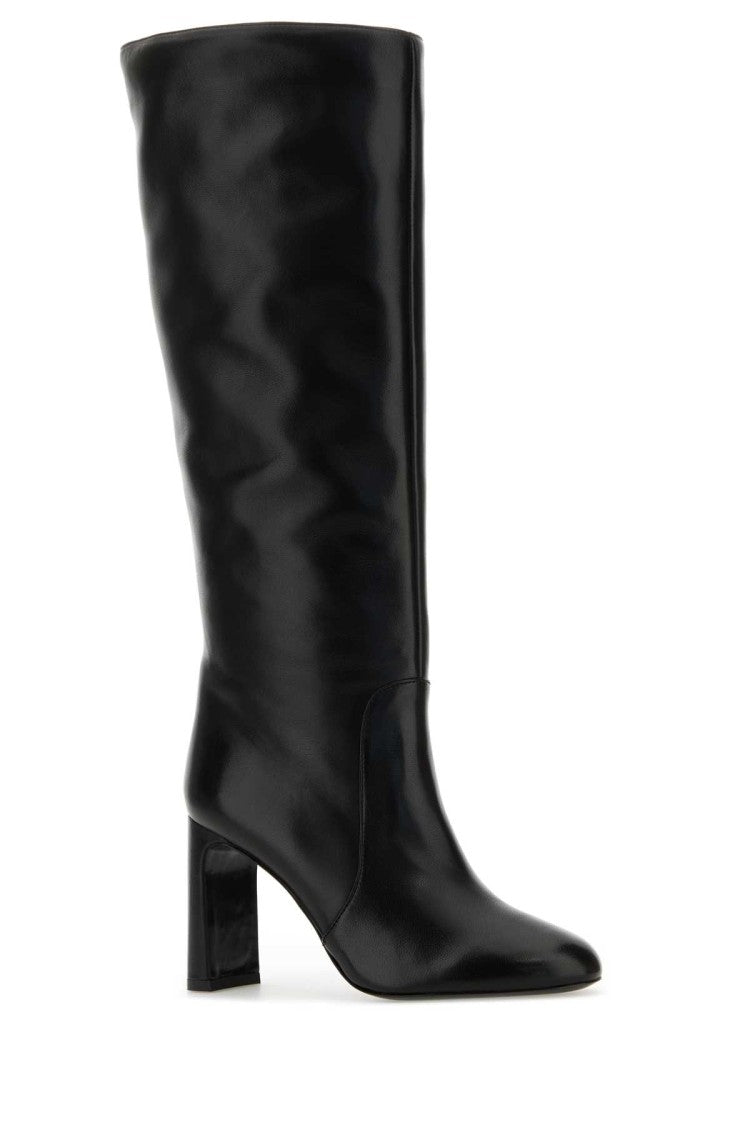 Stuart Weitzman Black Nappa Leather Babette Boots