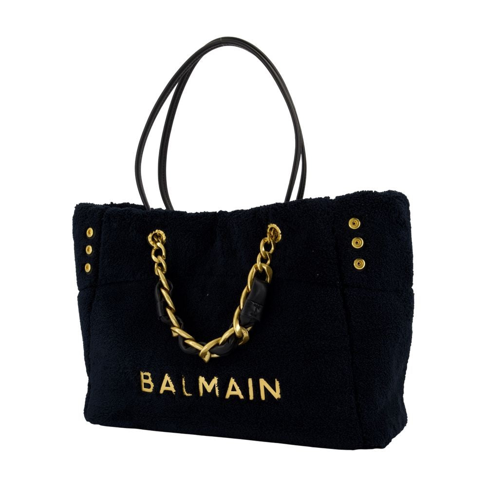 Balmain 1945 Soft Sponge Shopper Bag - Synthetic - Black