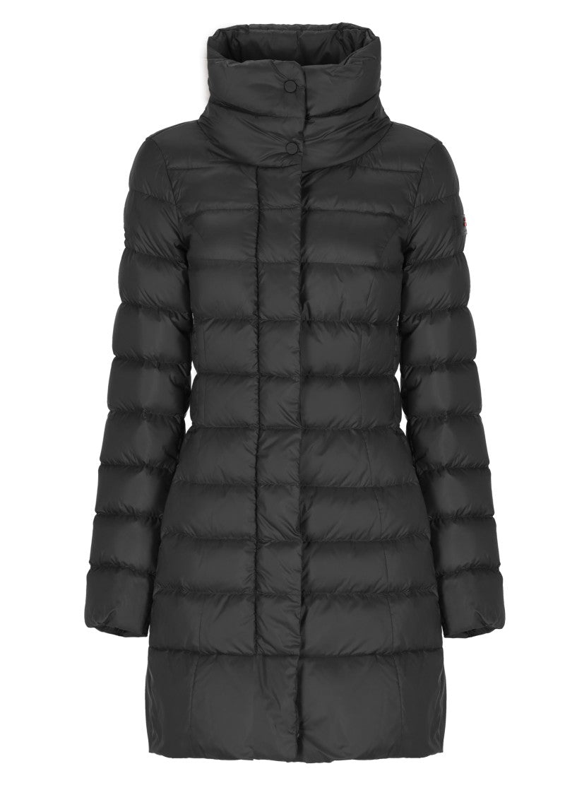 Peuterey Black Sobchak Quilted Long Down Jacket