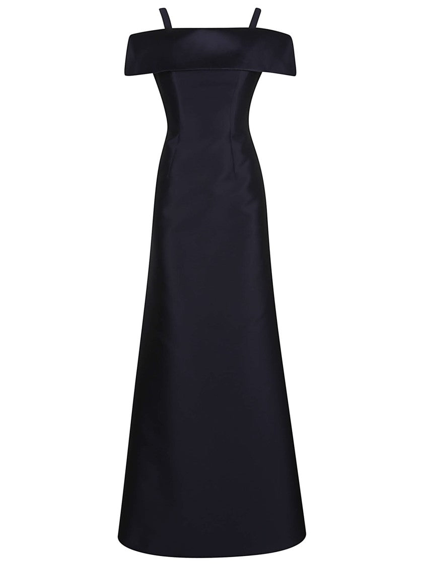Alberta Ferretti Off-The-Shoulder Silk Mikado Evening Dress