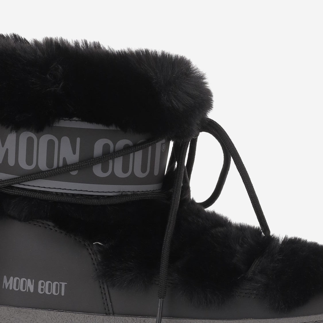 Moon Boot Ltrack Tube Faux Fur Ankle Boots With Thermoplastic Rubber Midsole