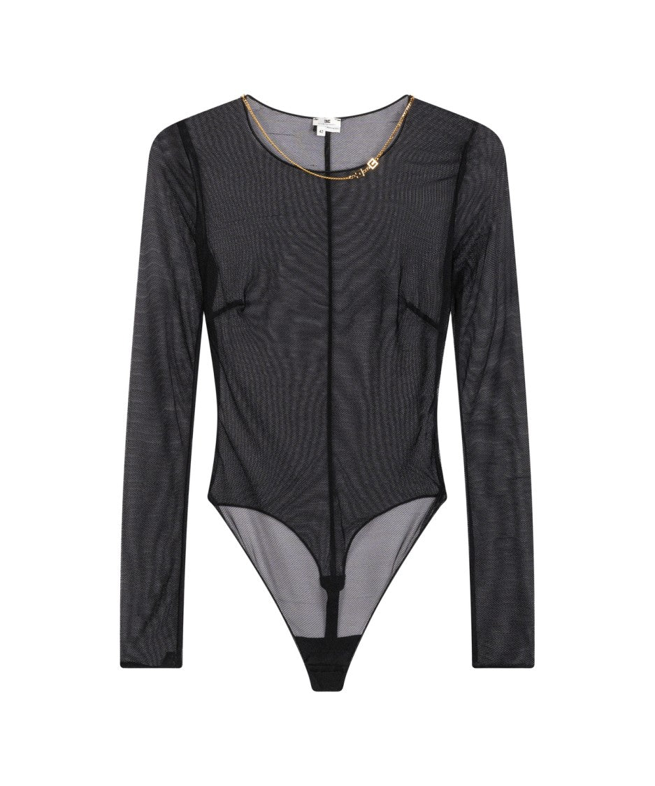 Elisabetta Franchi Knit Bodysuit With Chain Detail