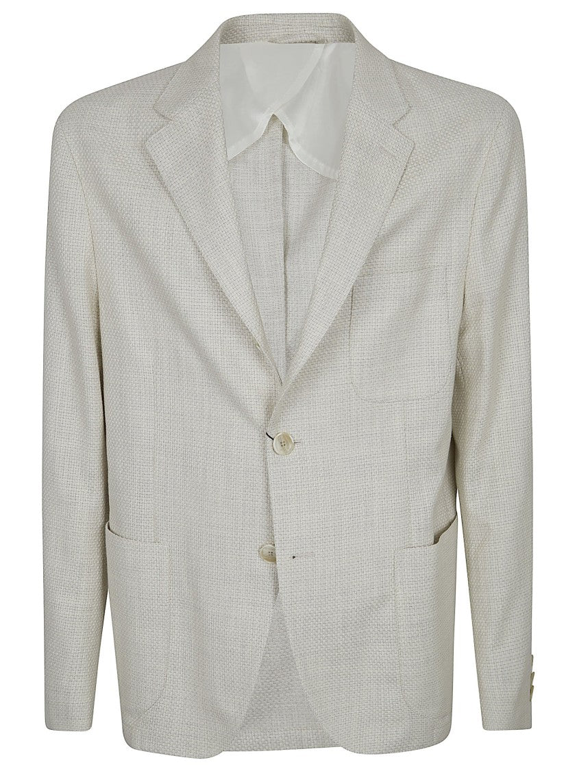 Etro Textured Cotton-Wool Blend Jacket With Classic Lapel