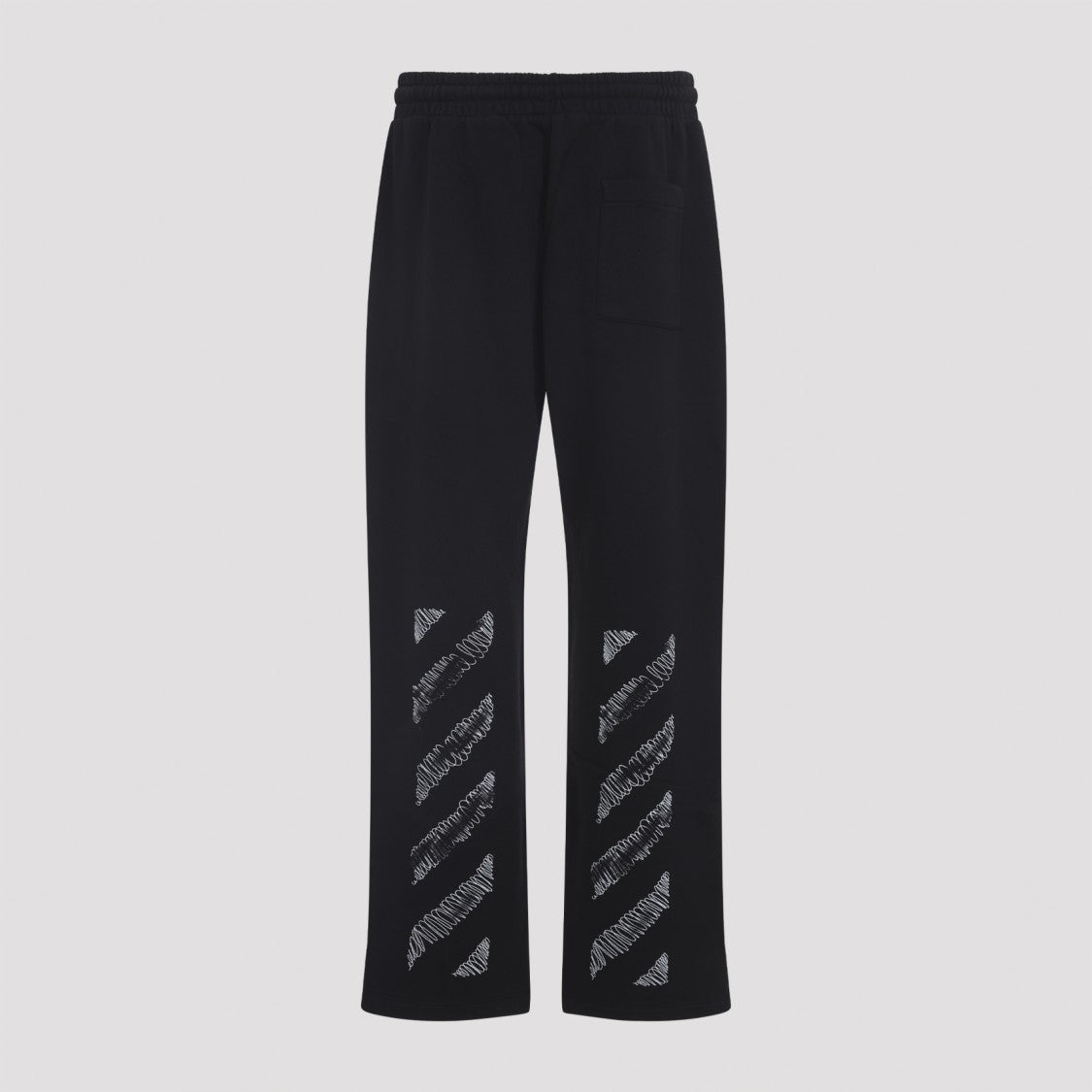Off-White Black Cotton Scribble Diagonal Sweatpants