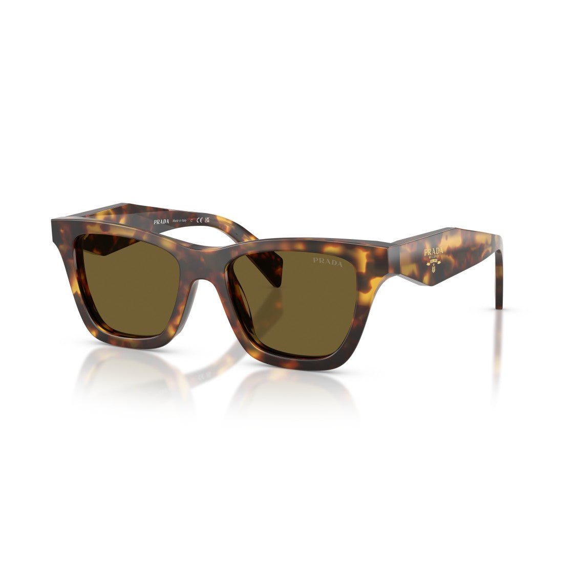 Prada 0Pr C07s Square Frame Tortoiseshell Sunglasses