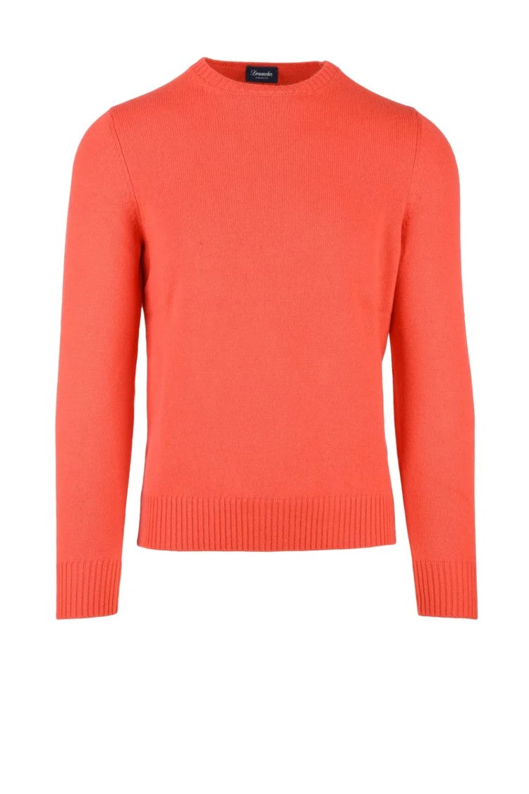 Drumohr Crew Neck Sweater Cashmere - Red