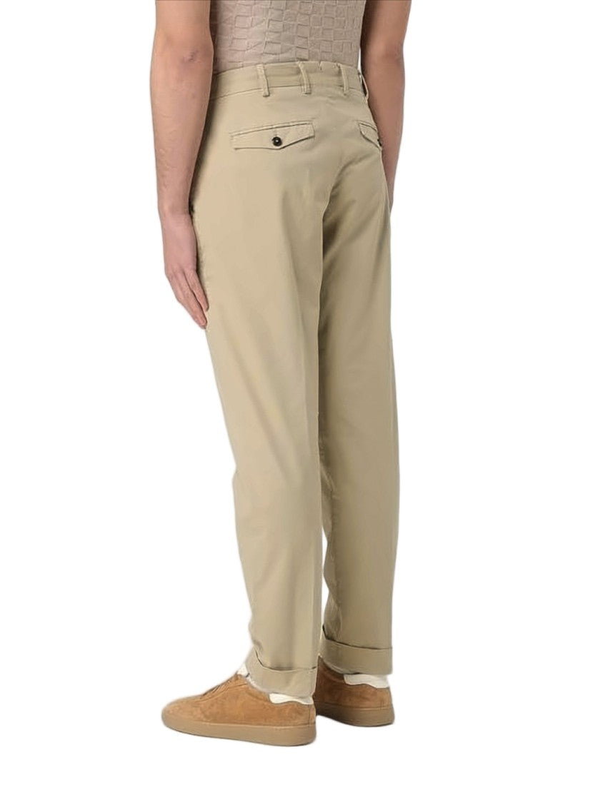 Pt Torino Classic Fit Straight Pants With Subtle Sheen