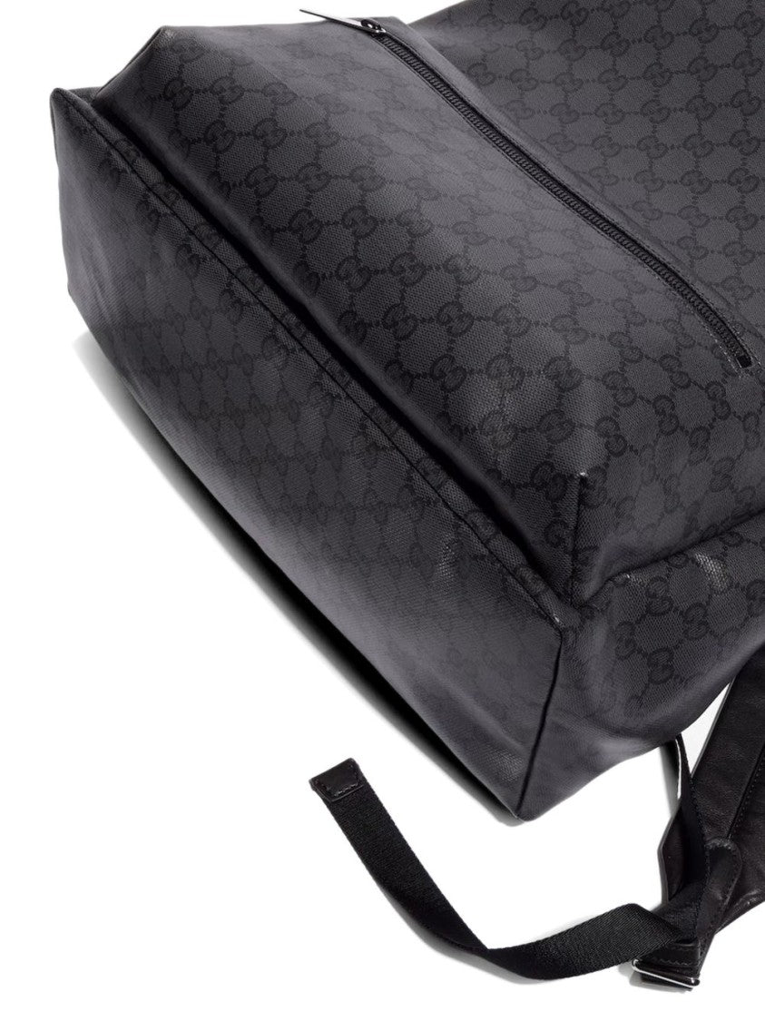 Gucci Black Monogram Rounded Top Backpack