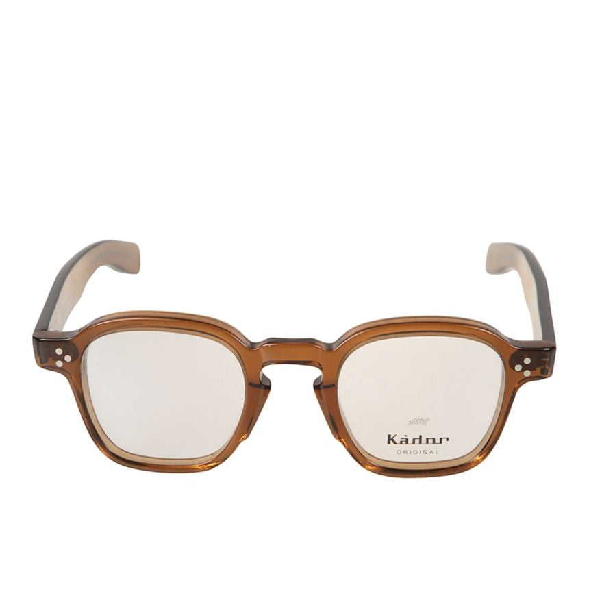 Kador Duka Translucent Brown Acetate Eyeglasses With Keyhole Bridge