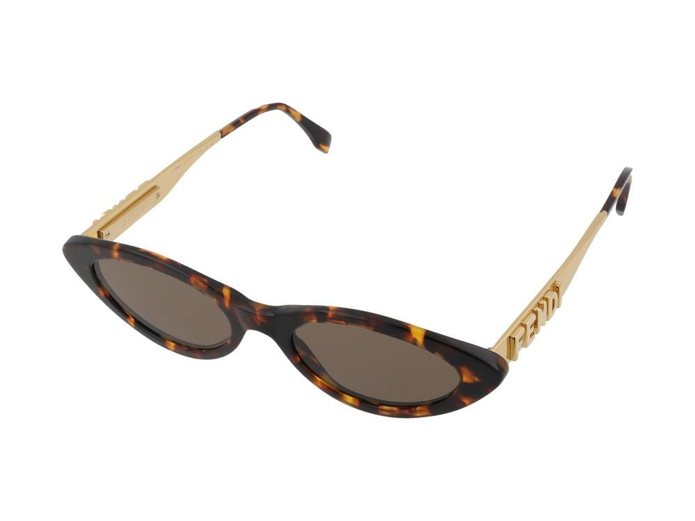 Maison Fendi Cat-Eye Tortoiseshell Gold-Toned Detail Sunglasses