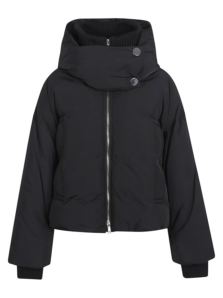 Max Mara Cropped Puffer Jacket With High Padded Collar