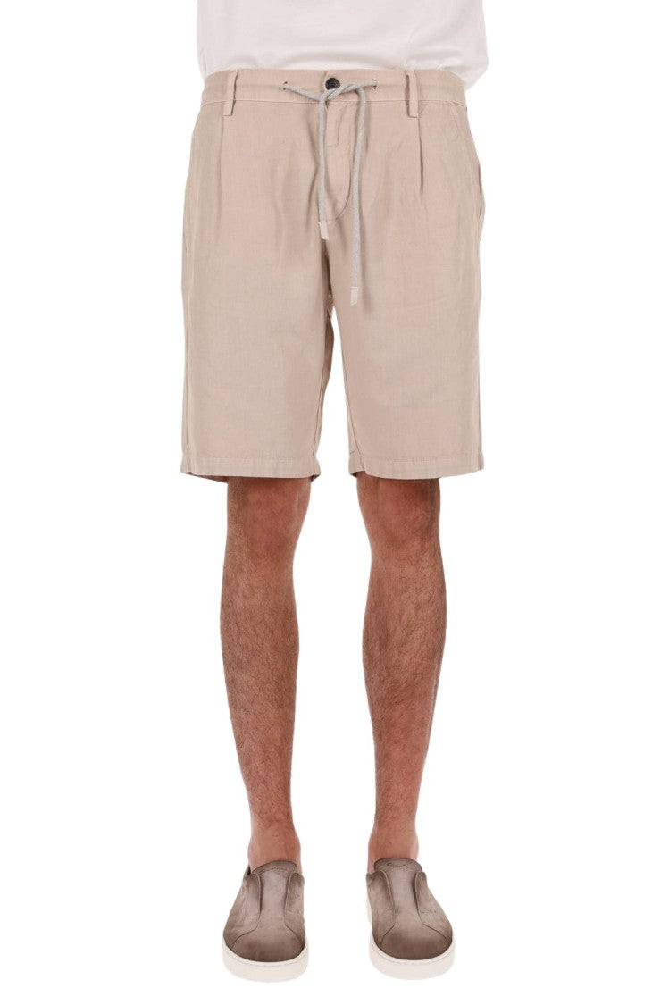 Eleventy Jogger Cotton-Linen Denim Shorts