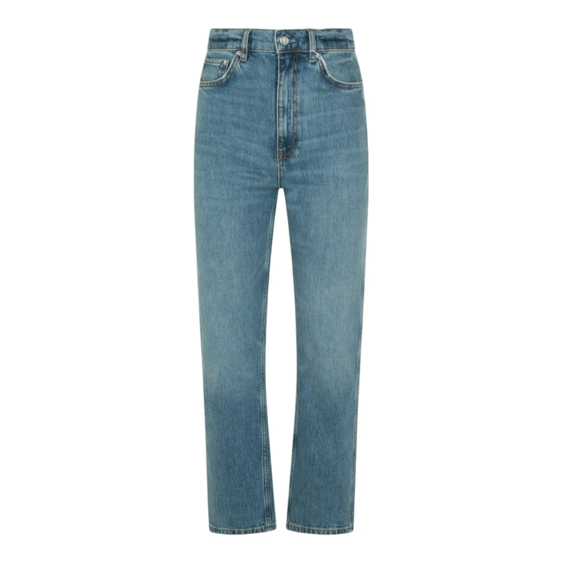 Anine Bing High-Waisted Straight-Leg Jeans With Classic Five-Pocket Design