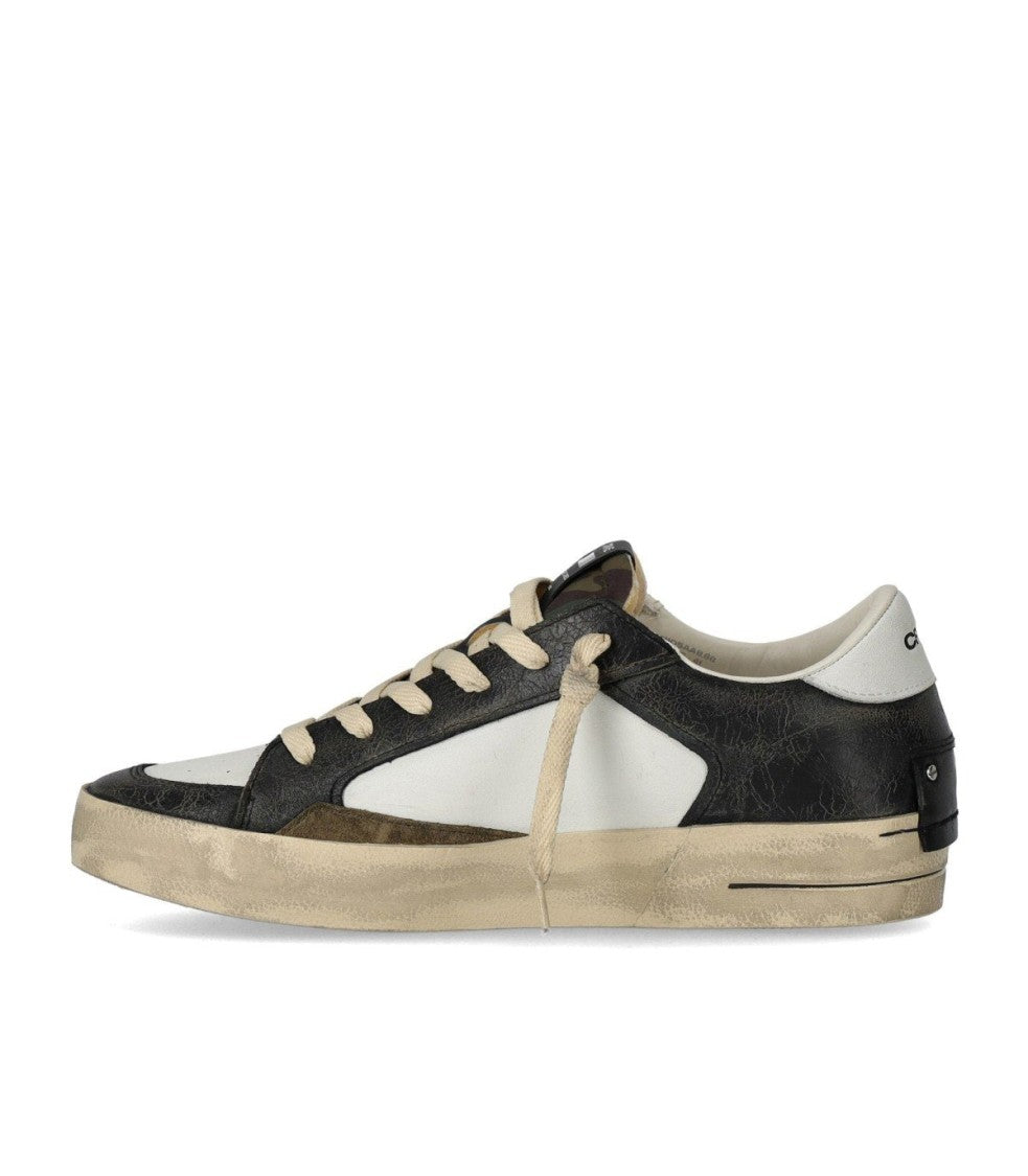 Crime London Sk8 Deluxe White And Black Sneaker