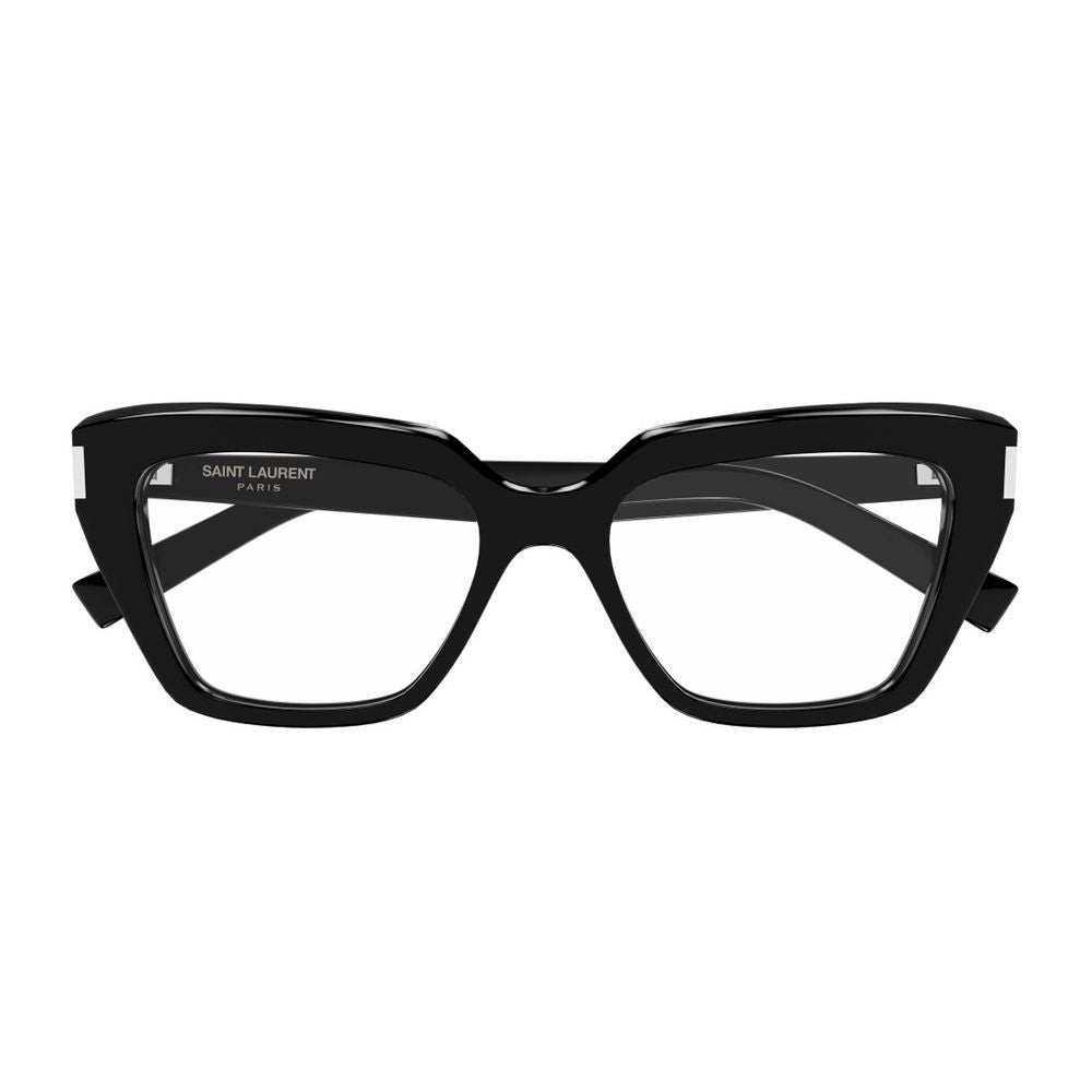Saint Laurent Sl 829 Linea Corner Angle Architectural Black Acetate Optical Frame
