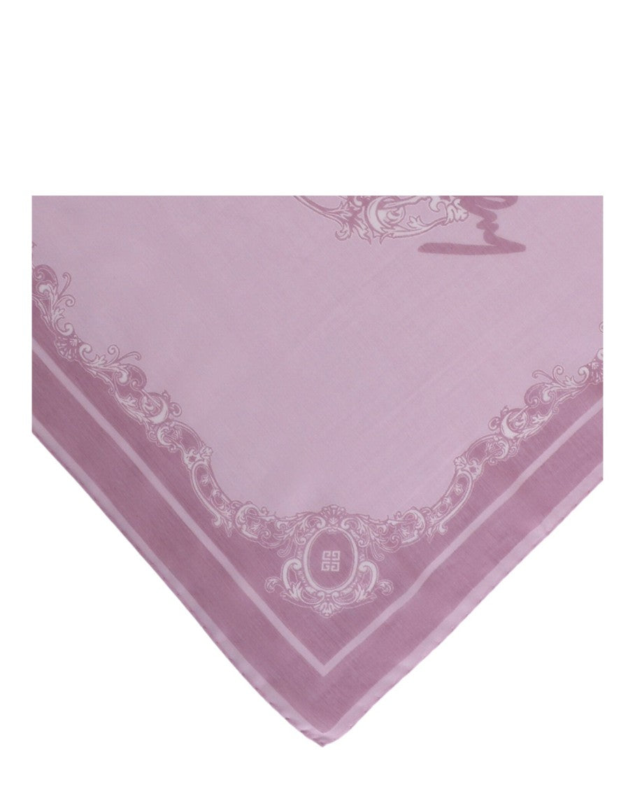 Givenchy Square Baroque Print Scarf With Signature Trim