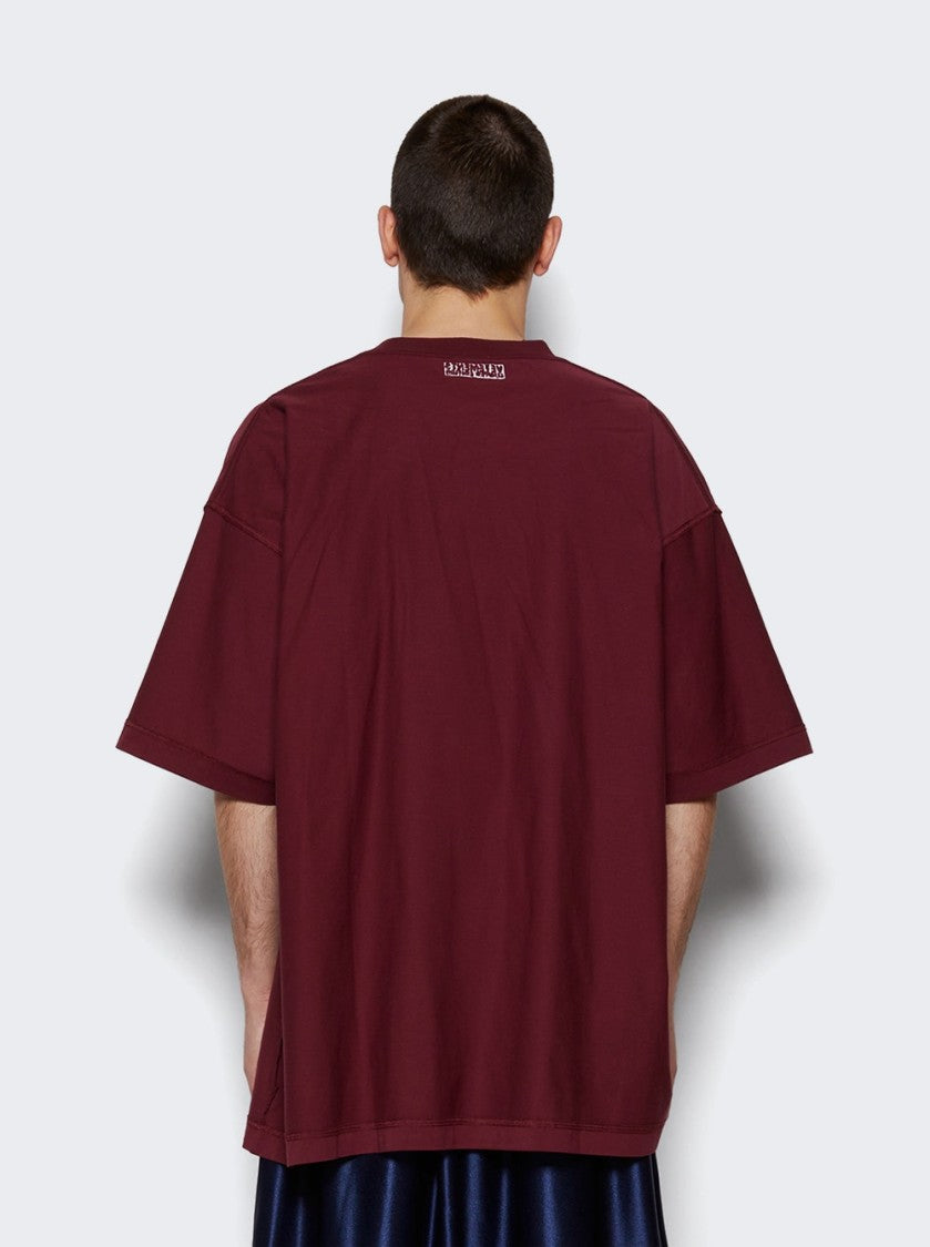 Vetements Inside Out Label Tee Bordeaux