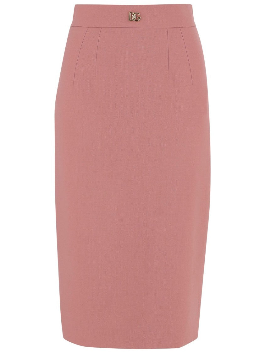 Dolce & Gabbana Wool Logo Skirt