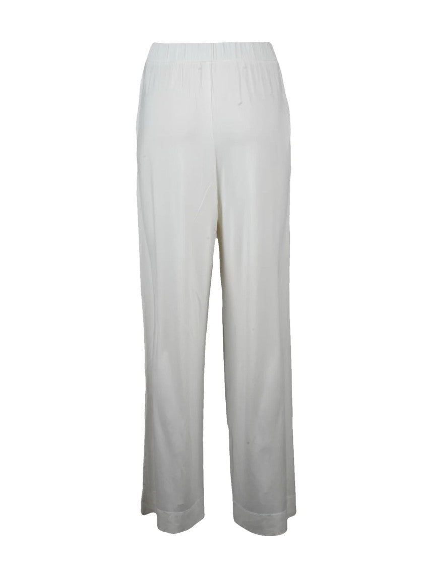 Max Mara White Viscose Trousers