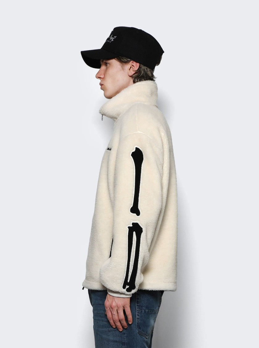 Amiri Bones Fleece Jacket Alabaster