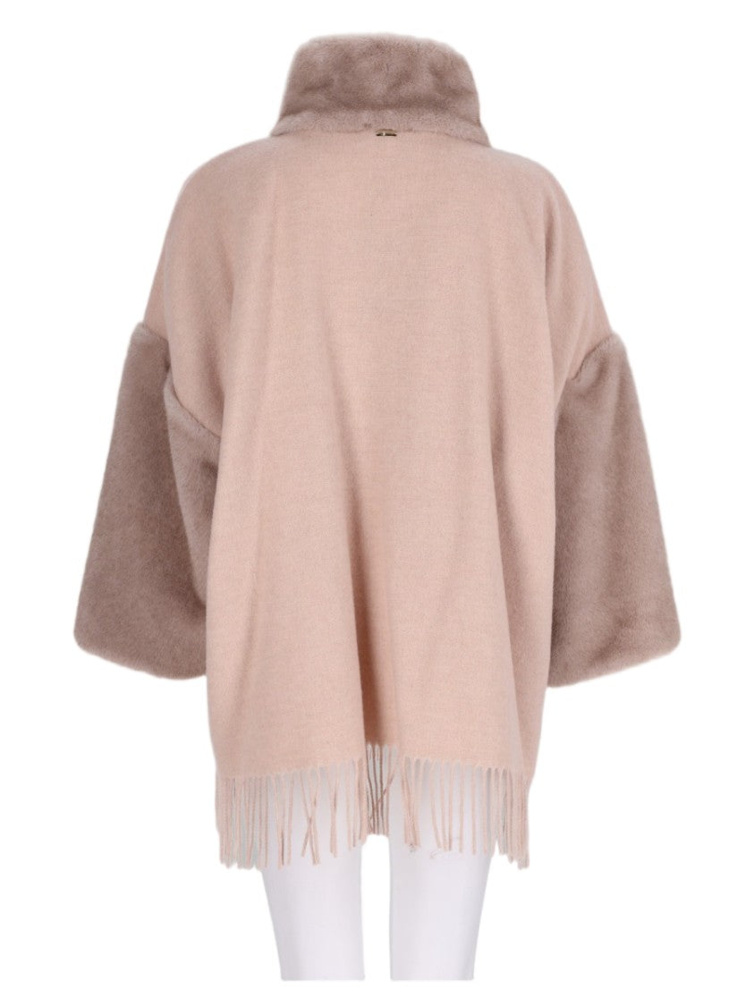 Herno White Plush High-Collar Wool-Cashmere Jacket