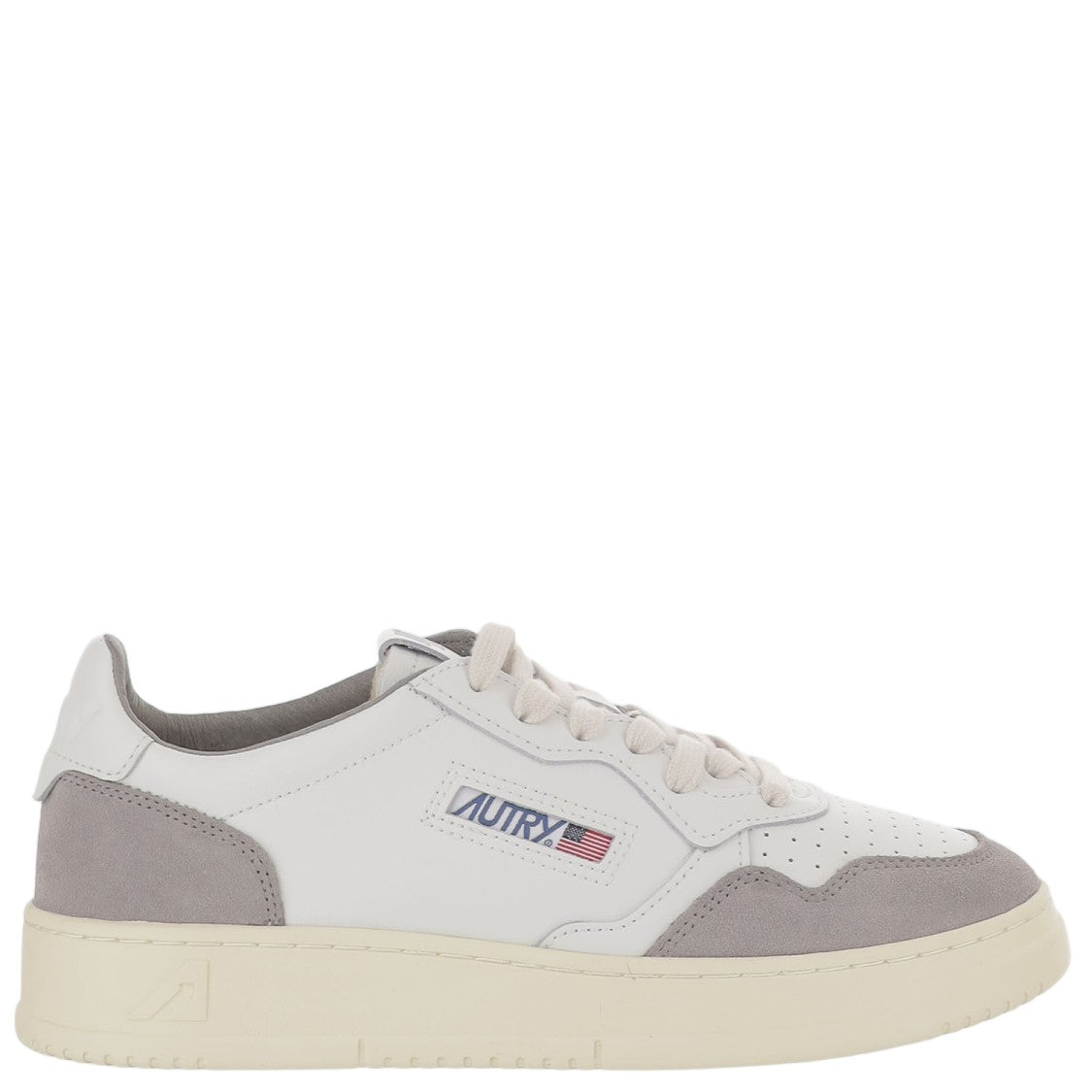 Autry Low-Top Leather Sneakers With Suede Inserts And Logo Details