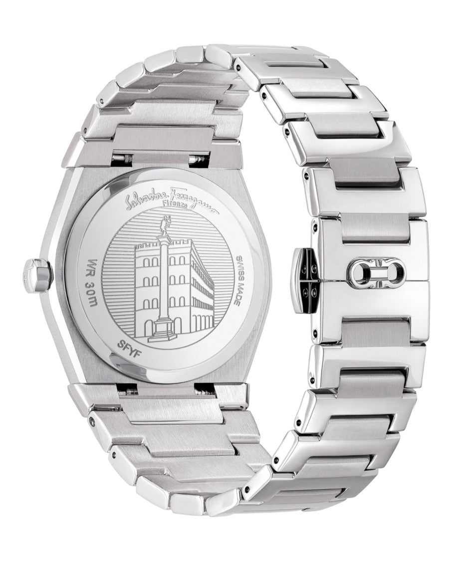 Ferragamo Vega Stainless Steel Silver Dial Watch