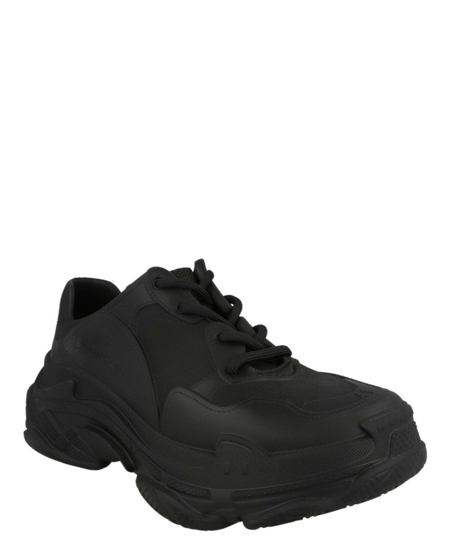 Balenciaga Triple S Low-Top Sneakers With Multi-Layered Sole And Block Heel
