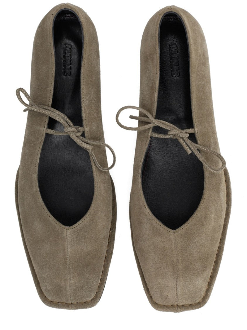 Alohas Sway Pointed Suede Bow Flats