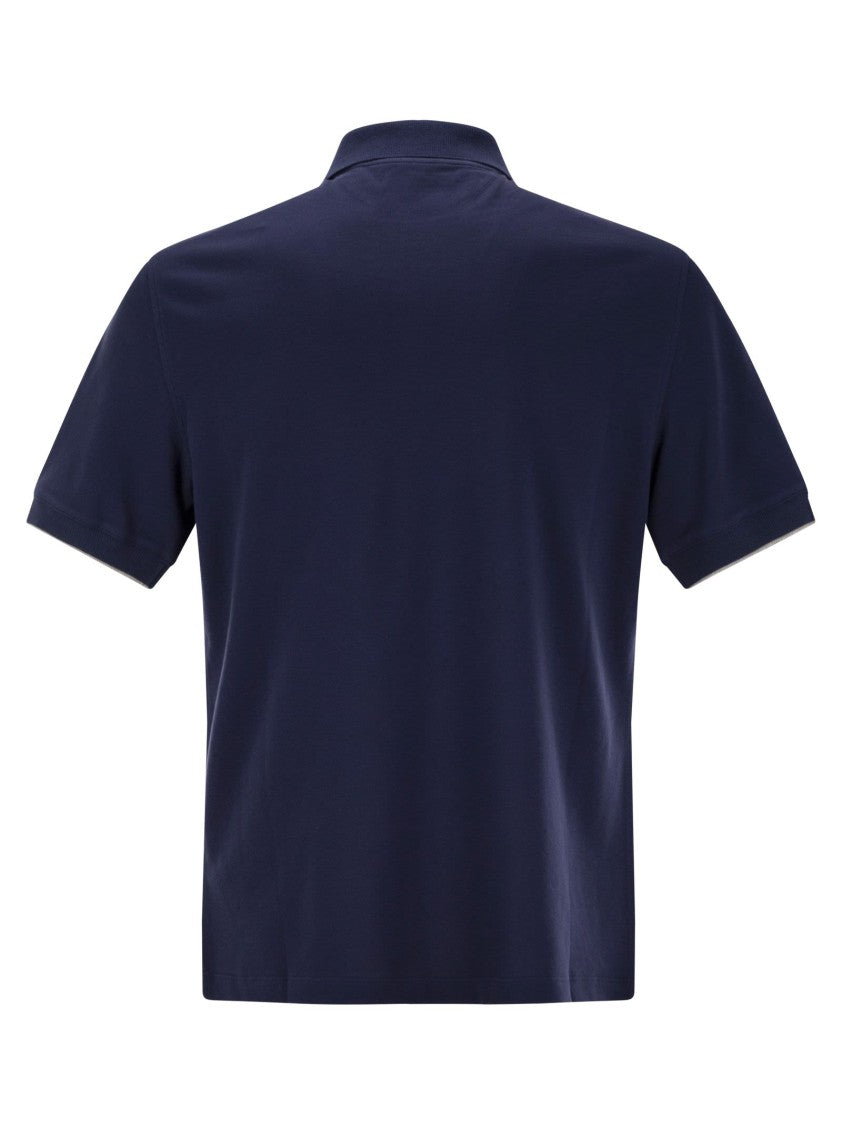 Brunello Cucinelli Cotton Polo Shirt With Printed Logo