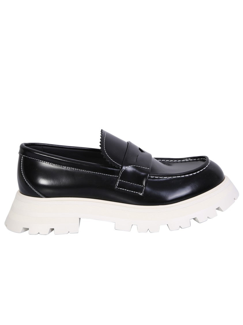 Alexander Mcqueen Black Loafers With Chunky Rubber Sole