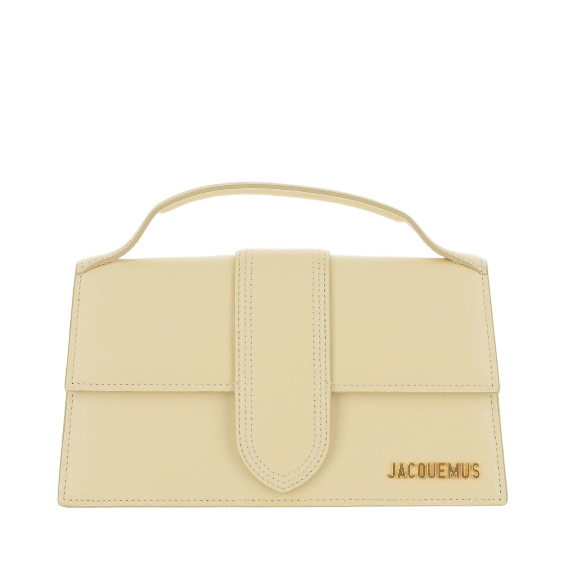 Jacquemus Ivory Leather Bag With Silver Logo