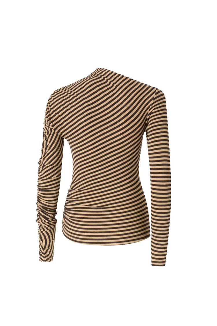 Pinko Multicolor Striped Funnel-Neck Sweater