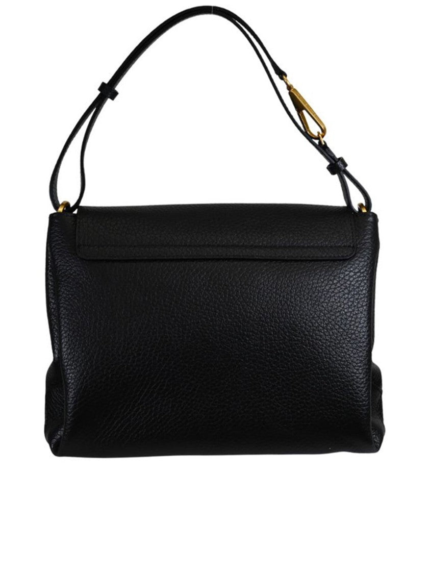 Gianni Chiarini Cecile Structured Black Textured Leather Handbag