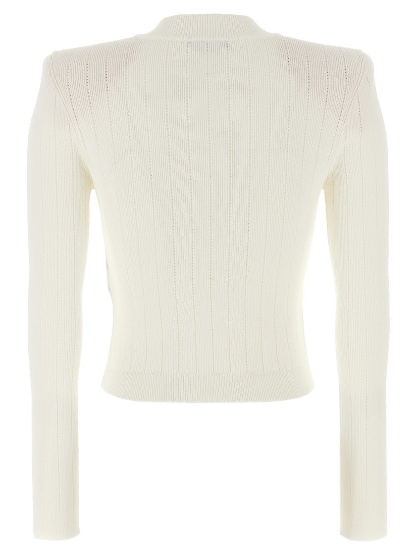 Balmain Logo Buttons Cardigan