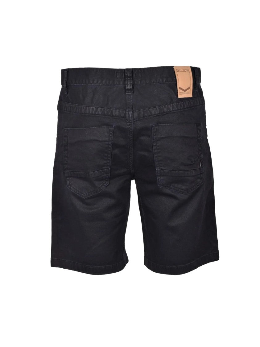 Bikkembergs Black Cotton-Blend Stretch Bermuda Shorts