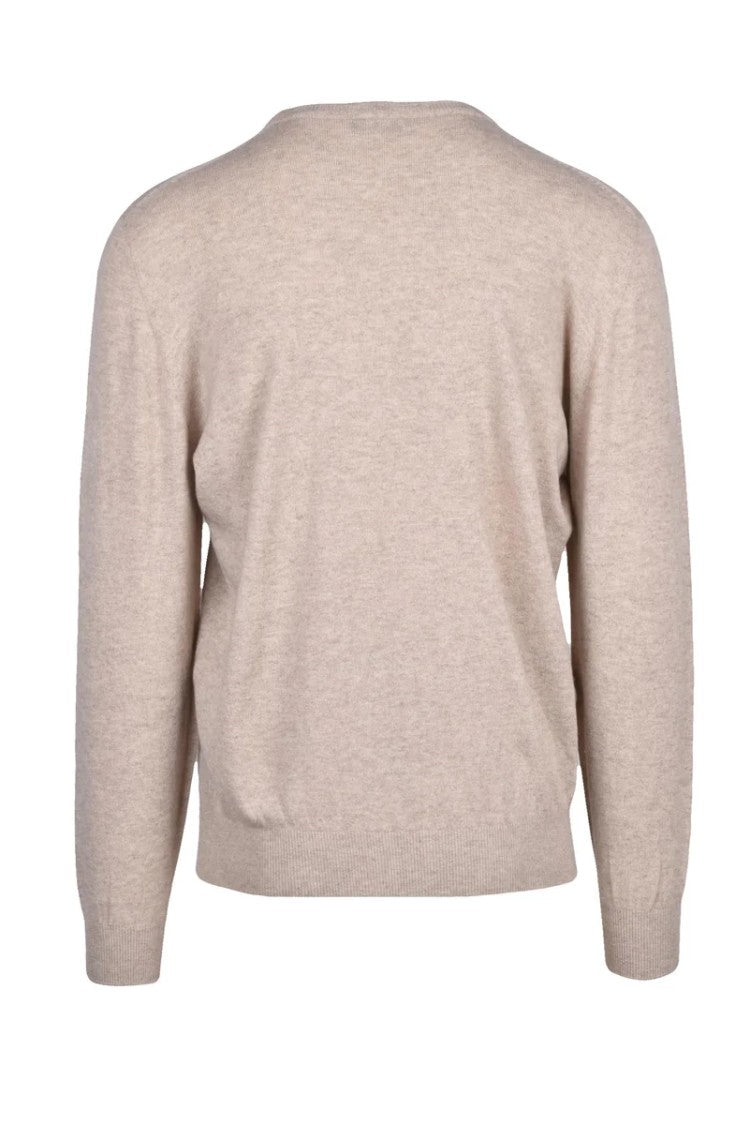 Hawico Crew Neck Cashmere Pullover - Beige
